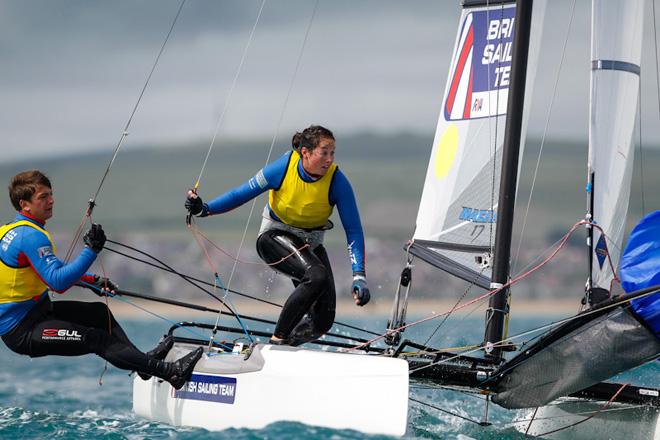 Ben Saxton and Hannah Diamond,Nacra,GBR 60 - Sail for Gold Regatta 2013 © Paul Wyeth / www.pwpictures.com http://www.pwpictures.com